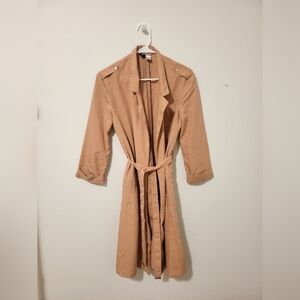 Blush Beige Light Linen Cardigan Jacket
